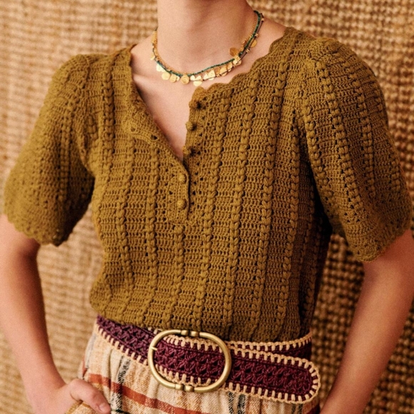 Sezane Tops - Sezane Vickie Jumper in Golden